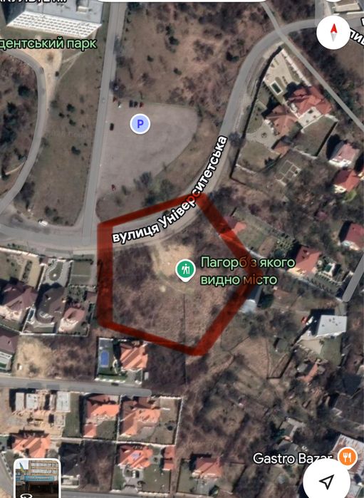 Продаж панорамної земельної ділянки в центрі Ужгорода — біля УжНУ