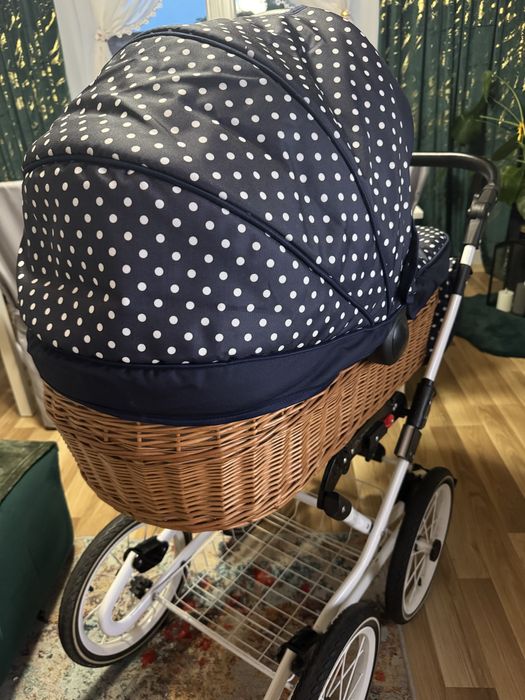 Wózek 3w1 Babe boss viko wiklinowy, wózek retro