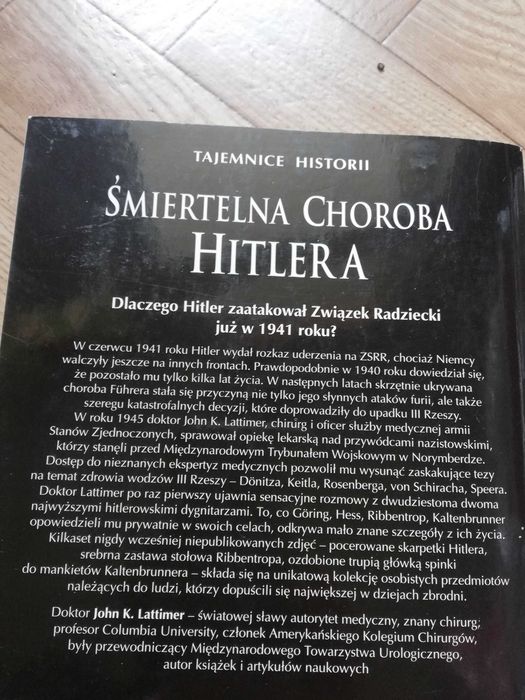 ksiazka: ,,Smiertelna choroba Hitlera"