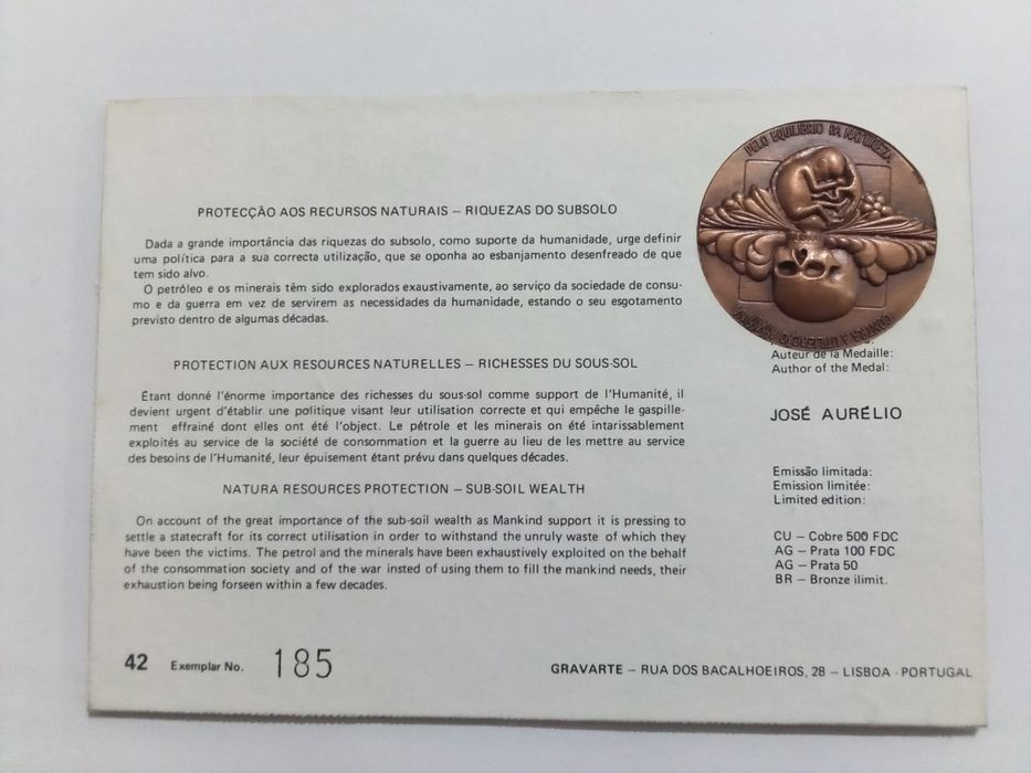 Filo-Medalhística - Recursos Naturais - Subsolo