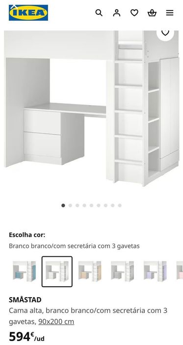 Cama alta 90 X 200 cm