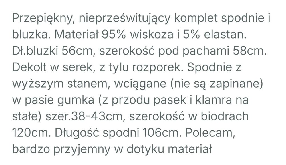 Komplet damski 40/42