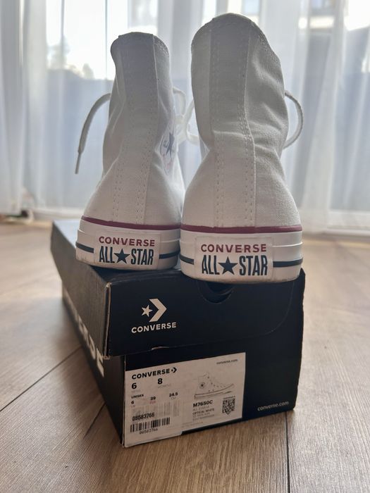 Converse długie białe trampki all star