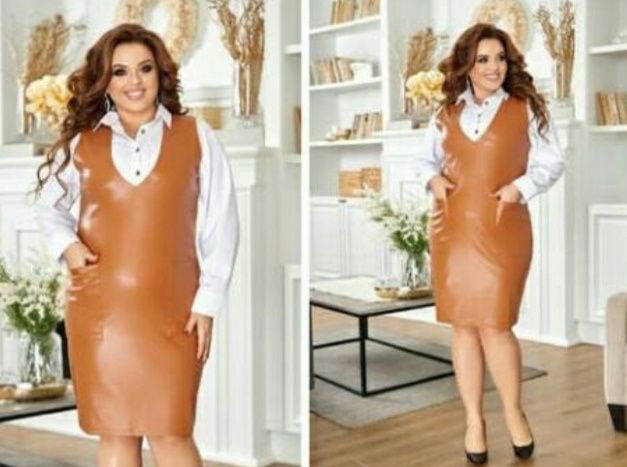 Сарафан з еко шкіри.