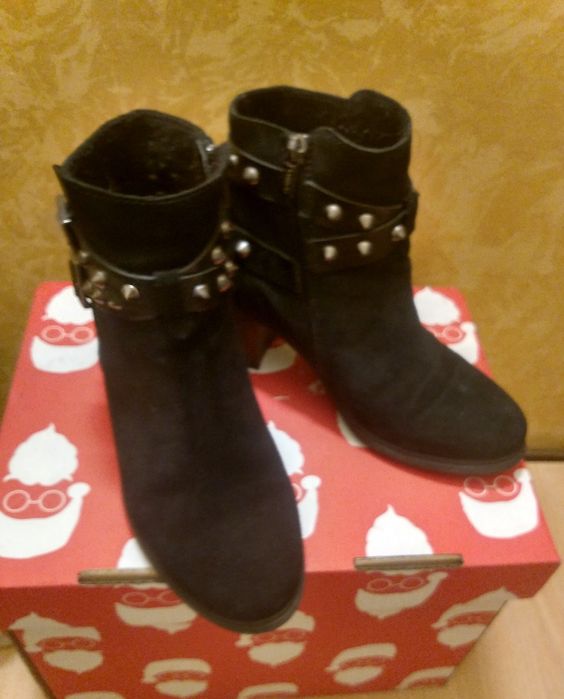 Skórzane botki r.37