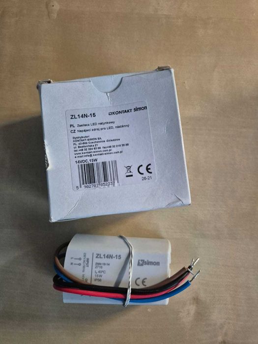Simon Zasilacz LED natynkowy 14V DC 15W ZL14N-15 Nowy