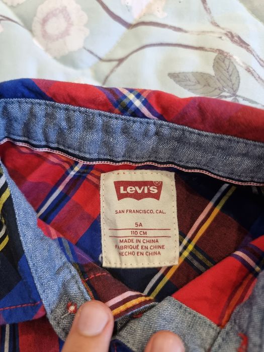Дитяча сорочка в клітинку LEVIS 4-5 років 110 см детская рубашка