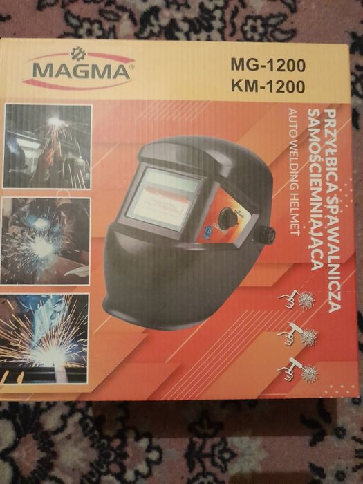 Przyłbica spawalnicza+ubranie.