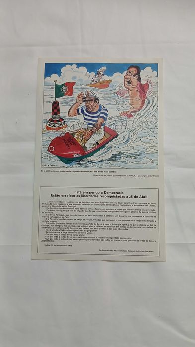 Panfletos da campanha do Almirante Pinheiro de Azevedo. 1975.