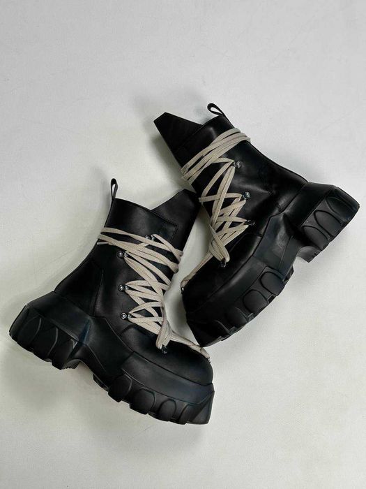 Rick Owens Mega lace Tractor boots черевики чорні ботинки 43