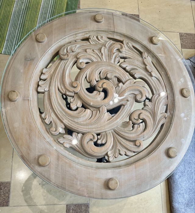 Stół okrągły loft stare drewno