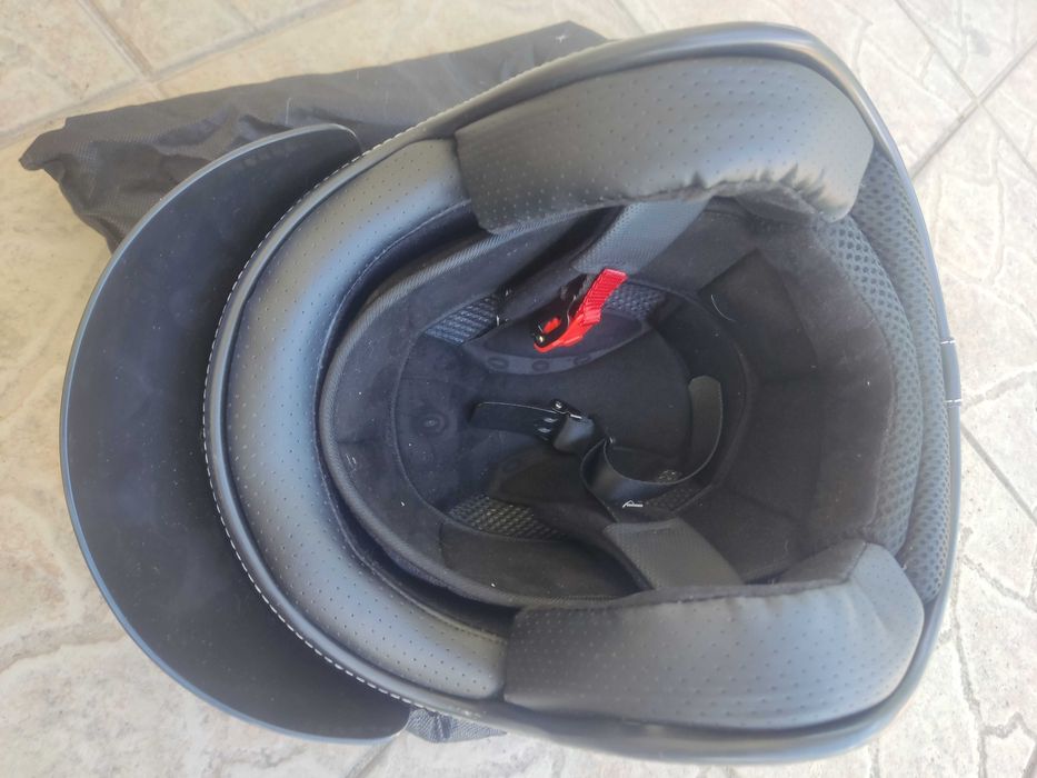 Kask na motocykl owalny otwarty czarny rozmiar M