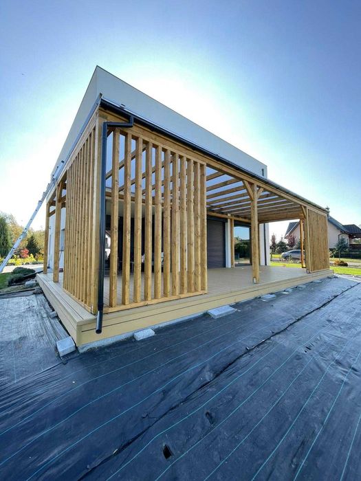 Drewniana pergola, zadaszenie tarasu, wiata, altana PRODUCENT