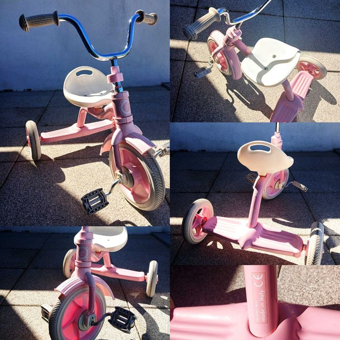 Triciclo Italtrike Rosa – Design e Qualidade Italiana (Como Novo!)