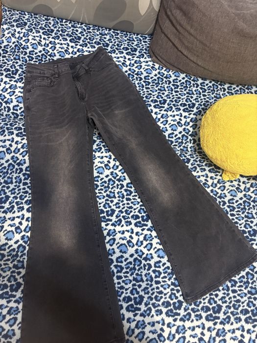 Клеш джинсы серые