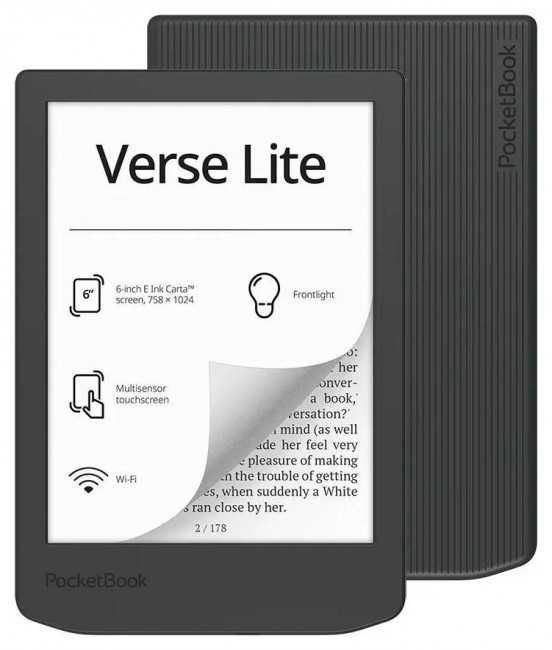 Електронна книга PocketBook 619 Verse Lite Midnight Grey • Нова!