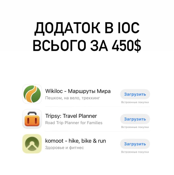Розробка ДОДАТКУ за — 450$ акція!!! Зроблю за тиждень круту розробку