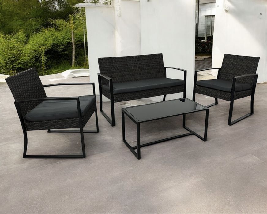 Meble ogrodowe technorattan stal poduszka kolory