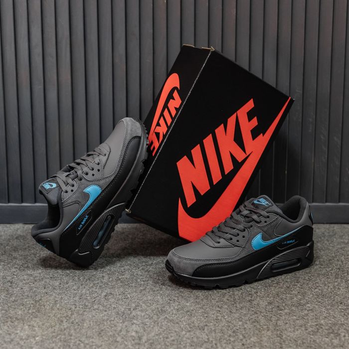 Кросівки Nike Air Max 90 Black/Grey/Blue premium