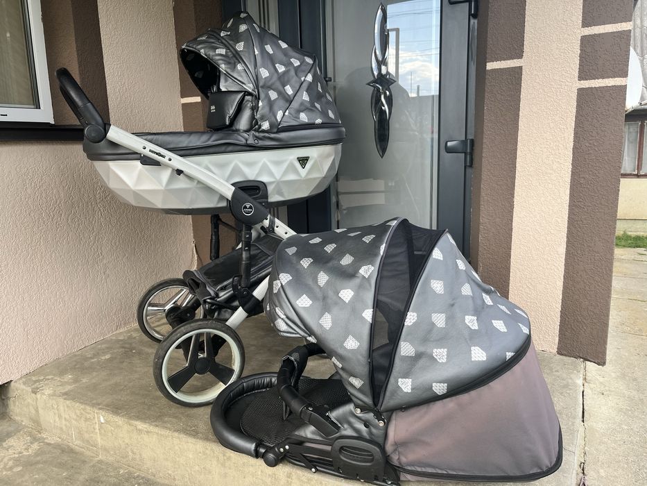 Продаю коляску Junama 2в1 Diamant сіра шкіра
