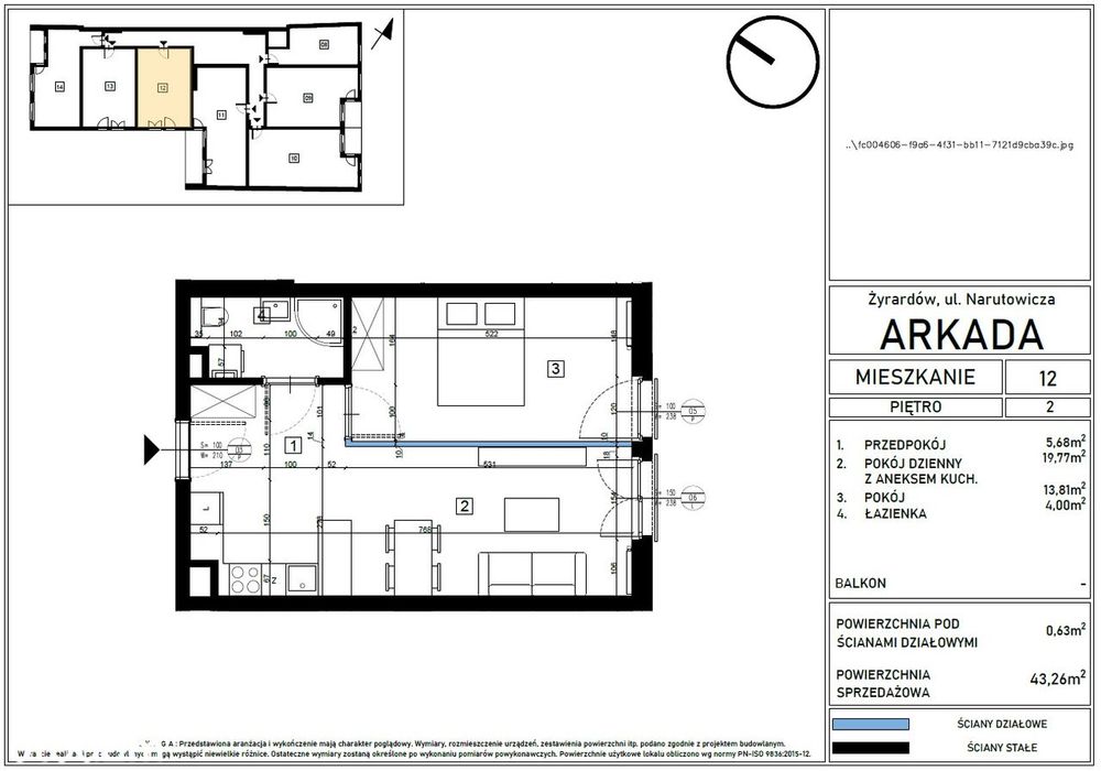 Komfortowe 2-pokojowe mieszkanie w centrum Żyrardowa – pohled 3