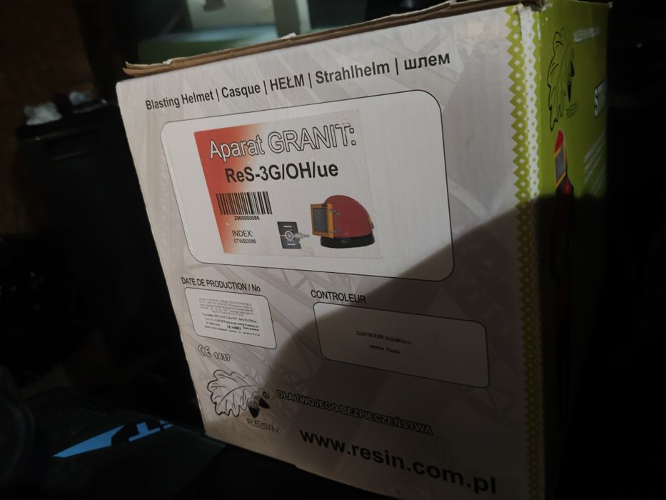 Maska/hełm do piaskowania  Res-3g/oh/ue