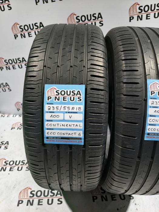 2 pneus semi novos 235-55R18 Continental - Ofera dos Portes