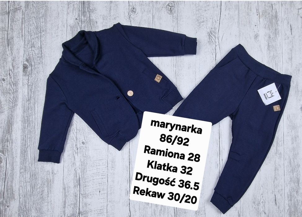 Marynarka bluza chłopięca Mimi 92/98 miekka Granatowa