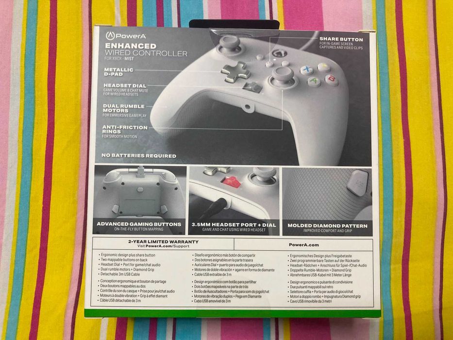 Comando PowerA Branco para Xbox One, Xbox Serie XS e PC