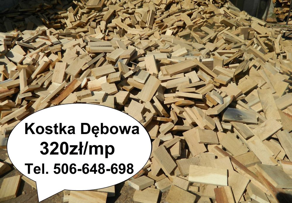 Opał dębowy - kostka dębowa drewno do wędzenia węgiel pellet brykiet