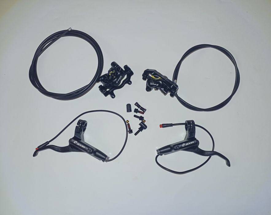 Гидравлические дисковые тормоза ZOOM HB-876E 4х поршневые для электро