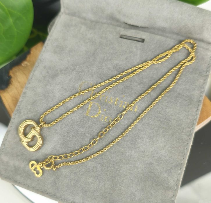 Vintage Oryginalny Naszyjnik Dior CD