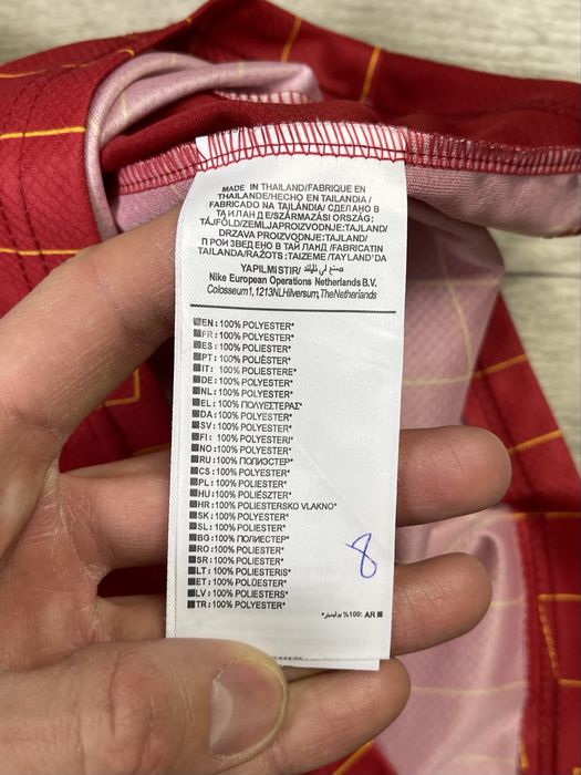 Nike dri-fit Liverpool футболка S размер футбольная красная с принтом