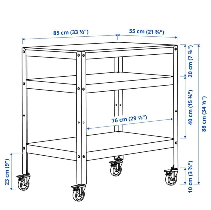 Carrinho com rodas BROR (IKEA)