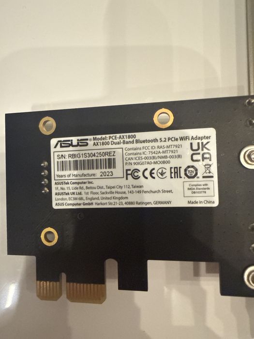 Wifi / bluetooth адаптер asus PCE - AX 1800