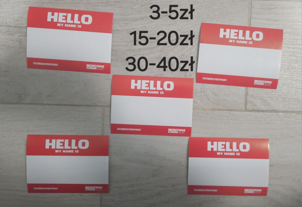 Naklejki HELLO My Name Is, Naklejki graffiti ,Hip-hop ,Naklejki Montan