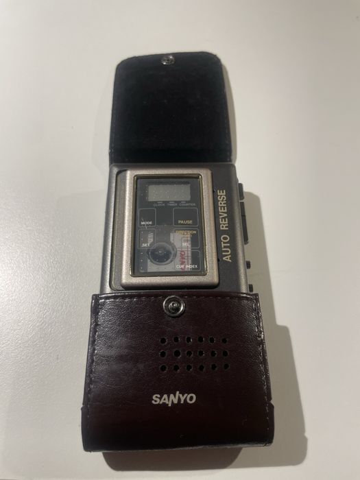 SANYO tcr6200 ss Ultra Compact microcassete gravador metálico