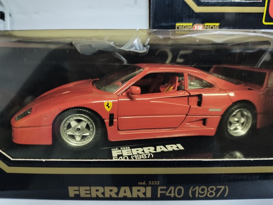 1/18 Ferrari F40 burago carro coleção miniatura