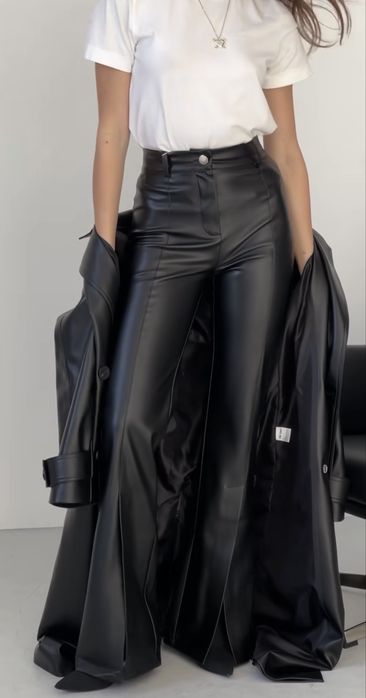 Шкіряні штани еко шкіра М