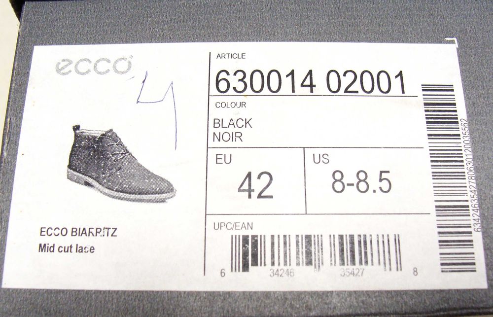 ECCO BIARRITZ мужские ботинки Размер 42