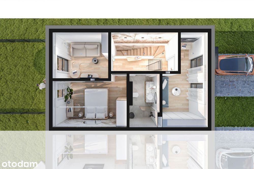 Mieszkanie dwupoziomowe z dużym ogrodem 116m2
