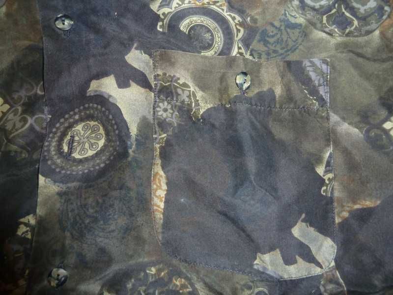 Camisa nova pura seda padronizada Marks & Spencer 4 / L