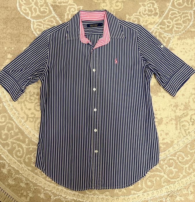 Жіноча сорочка Polo Golf Ralph Lauren синя в полоску S