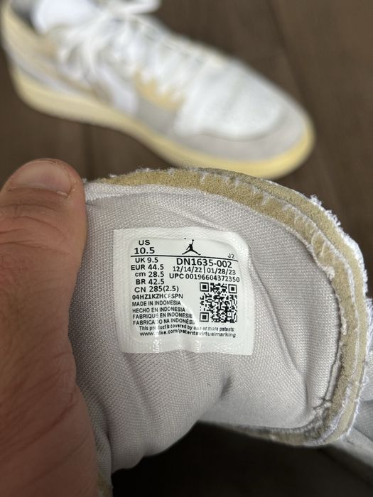 Кроссовки Nike Air Jordan 1 Low SE Craft Inside Out “Grey” DN1635-002