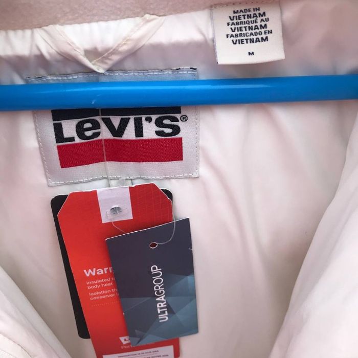 Жіноча нова Куртка Пуховик Levis Bubble Puffer Down Coat білого кольор