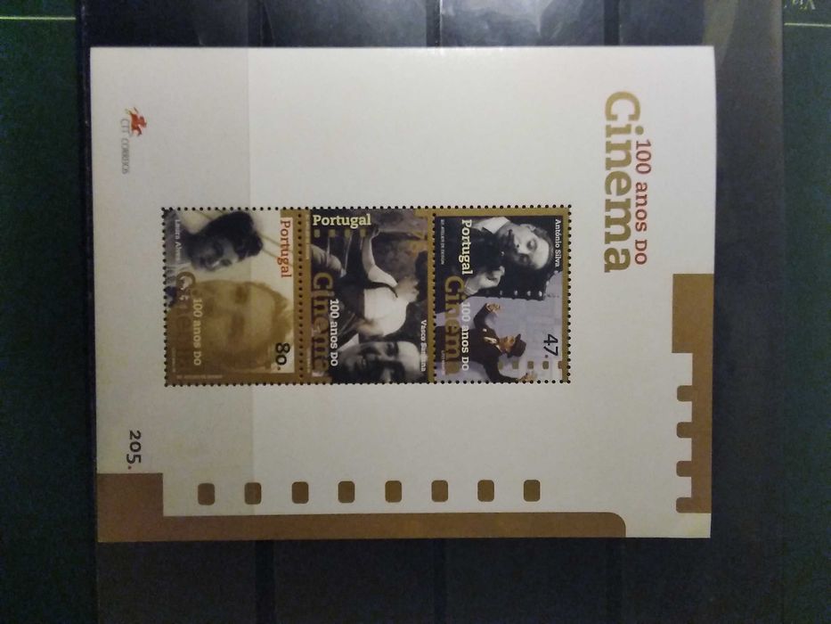 1996 Bloco 100 Anos do Cinema em Portugal MNH **