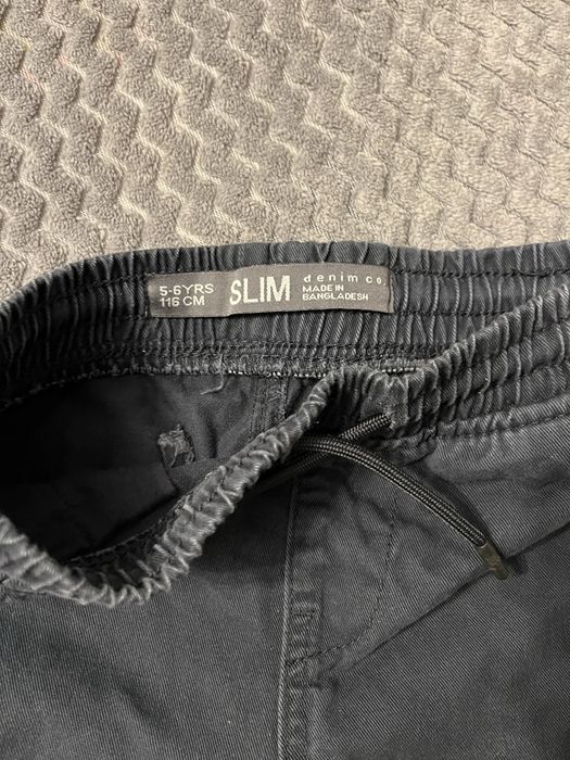 Spodnie granatowe slim Primark 116 chłopięce eleganckie