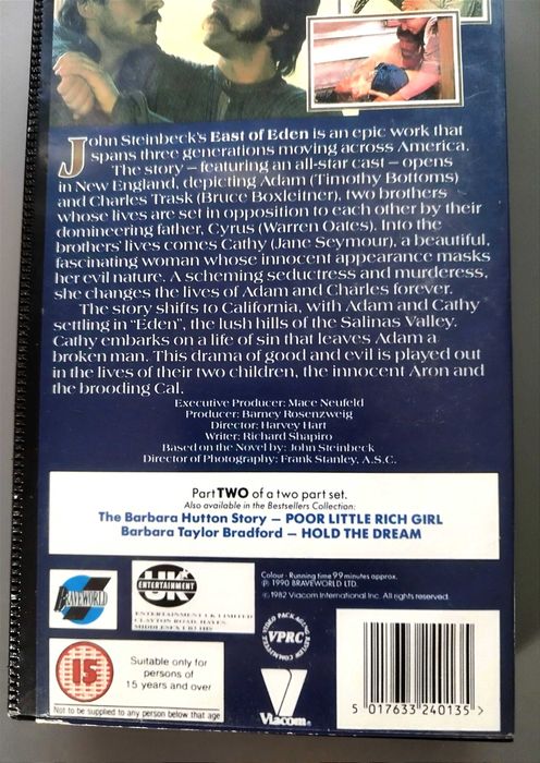 VHS: East of Eden (2 VHS)