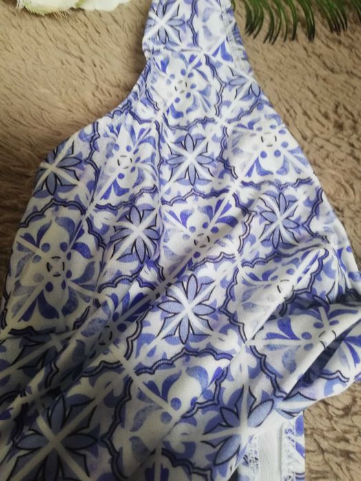 Asos Design strój kąpielowy w niebieski kafelkowy rozm. 40