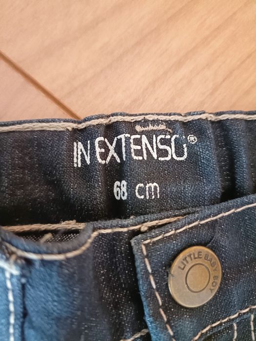 2 calças (ganga + bombazine) - 9 meses (68 cm)